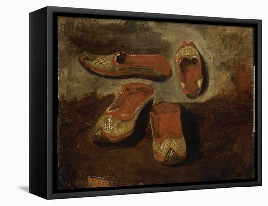 Etude de babouches-Eugene Delacroix-Framed Premier Image Canvas