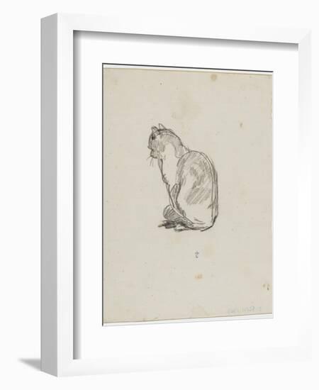 Etude de chat (Villiers)-Thomas Couture-Framed Giclee Print