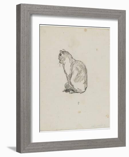 Etude de chat (Villiers)-Thomas Couture-Framed Giclee Print