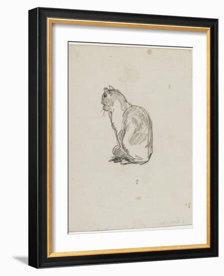 Etude de chat (Villiers)-Thomas Couture-Framed Giclee Print