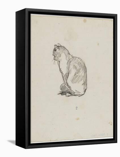 Etude de chat (Villiers)-Thomas Couture-Framed Premier Image Canvas