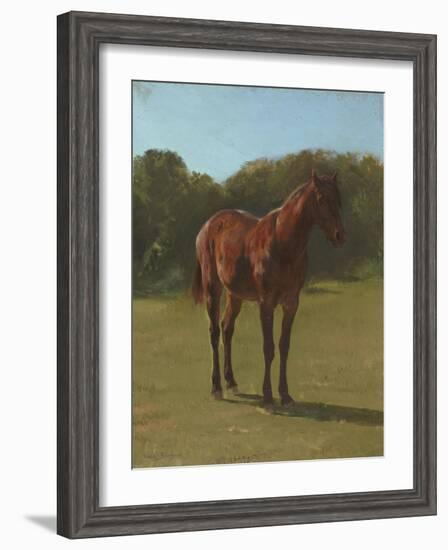 Etude de cheval bai cerise-Rosa Bonheur-Framed Giclee Print