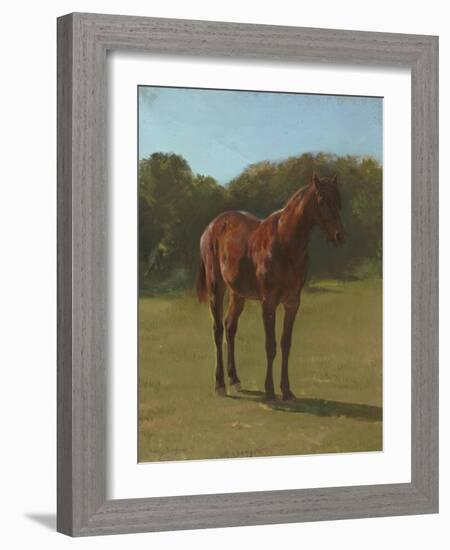 Etude de cheval bai cerise-Rosa Bonheur-Framed Giclee Print