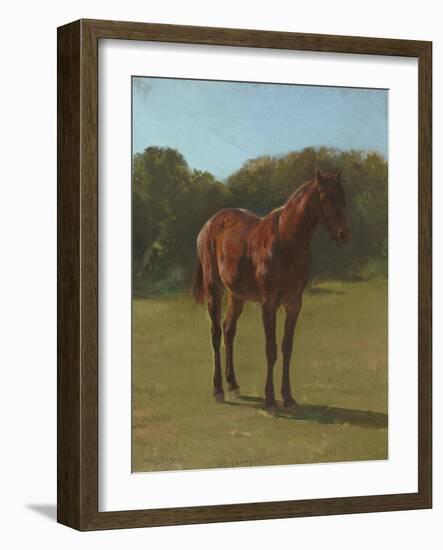 Etude de cheval bai cerise-Rosa Bonheur-Framed Giclee Print