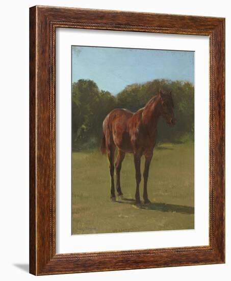 Etude de cheval bai cerise-Rosa Bonheur-Framed Giclee Print