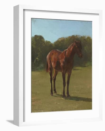 Etude de cheval bai cerise-Rosa Bonheur-Framed Giclee Print