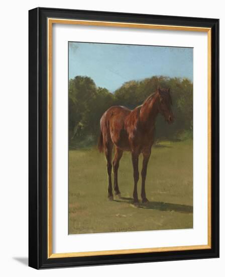 Etude de cheval bai cerise-Rosa Bonheur-Framed Giclee Print