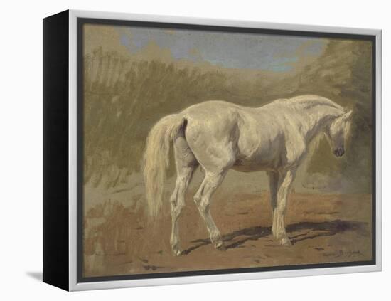 Etude de cheval blanc-Rosa Bonheur-Framed Premier Image Canvas