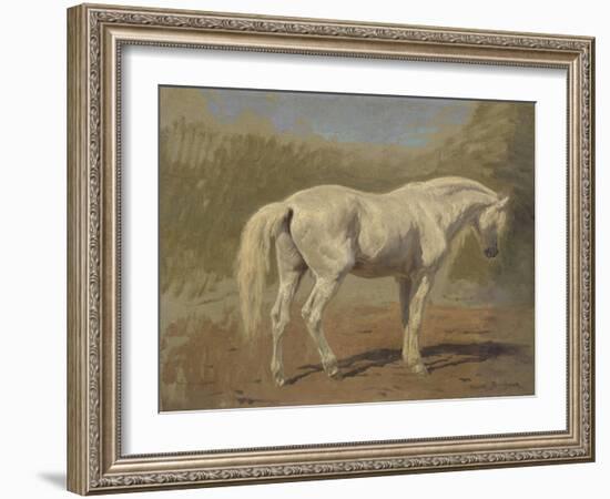 Etude de cheval blanc-Rosa Bonheur-Framed Giclee Print