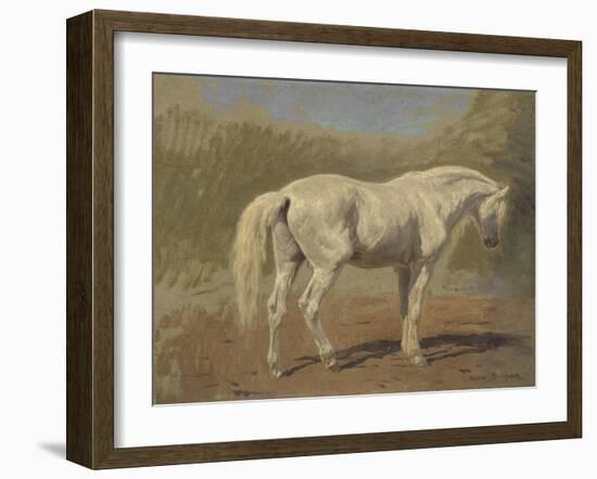 Etude de cheval blanc-Rosa Bonheur-Framed Giclee Print