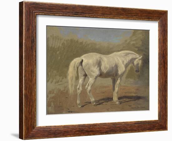 Etude de cheval blanc-Rosa Bonheur-Framed Giclee Print