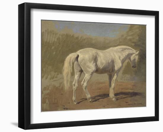 Etude de cheval blanc-Rosa Bonheur-Framed Giclee Print