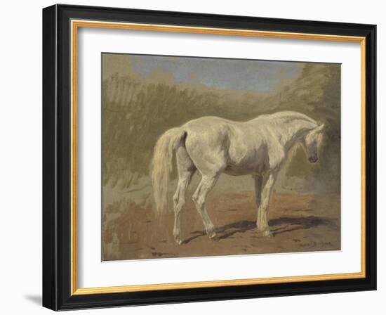 Etude de cheval blanc-Rosa Bonheur-Framed Giclee Print