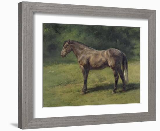 Etude de cheval gris au vert-Rosa Bonheur-Framed Giclee Print