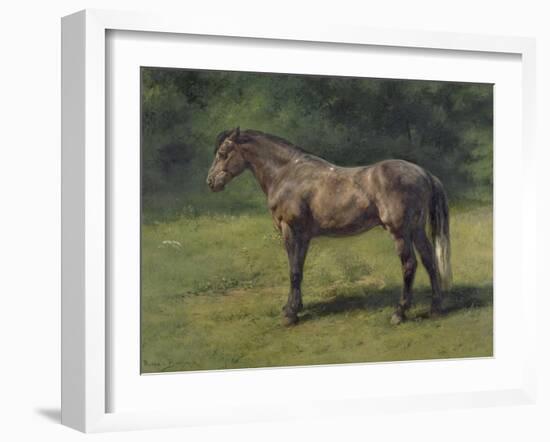 Etude de cheval gris au vert-Rosa Bonheur-Framed Giclee Print