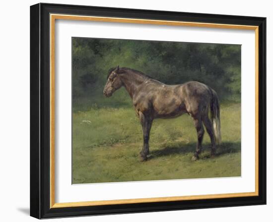 Etude de cheval gris au vert-Rosa Bonheur-Framed Giclee Print