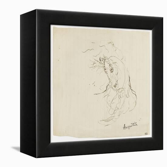 Etude de cheval, tête et poitrail-Louis Anquetin-Framed Premier Image Canvas