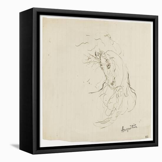 Etude de cheval, tête et poitrail-Louis Anquetin-Framed Premier Image Canvas
