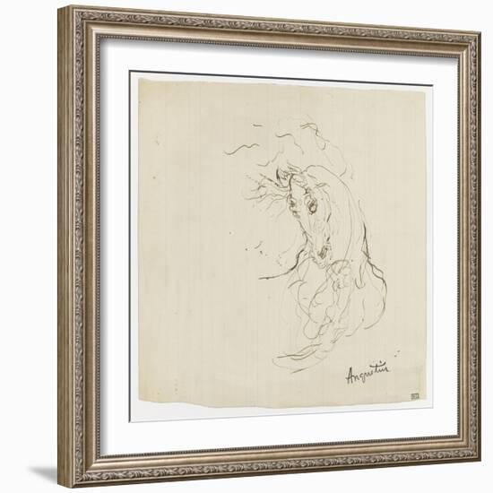 Etude de cheval, tête et poitrail-Louis Anquetin-Framed Giclee Print