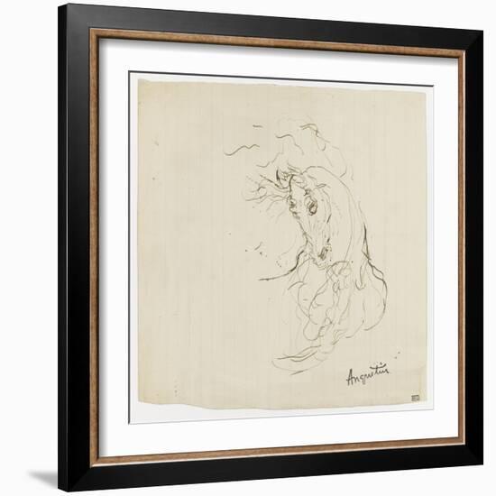 Etude de cheval, tête et poitrail-Louis Anquetin-Framed Giclee Print