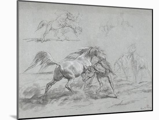 Etude de chevaux-Rosa Bonheur-Mounted Giclee Print
