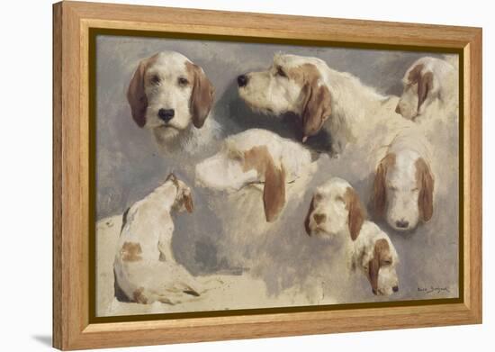 Etude de chien de chasse ; 8 esquisses-Rosa Bonheur-Framed Premier Image Canvas