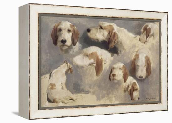 Etude de chien de chasse ; 8 esquisses-Rosa Bonheur-Framed Premier Image Canvas