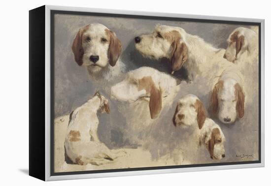 Etude de chien de chasse ; 8 esquisses-Rosa Bonheur-Framed Premier Image Canvas