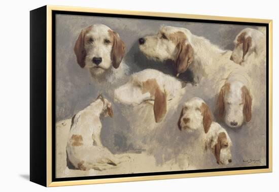 Etude de chien de chasse ; 8 esquisses-Rosa Bonheur-Framed Premier Image Canvas