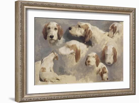 Etude de chien de chasse ; 8 esquisses-Rosa Bonheur-Framed Giclee Print