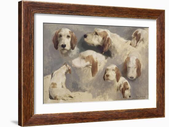 Etude de chien de chasse ; 8 esquisses-Rosa Bonheur-Framed Giclee Print