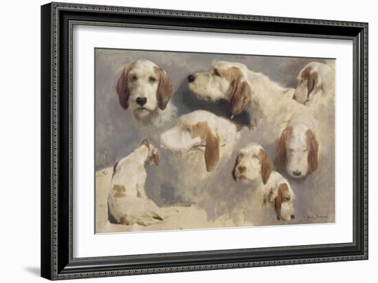 Etude de chien de chasse ; 8 esquisses-Rosa Bonheur-Framed Giclee Print