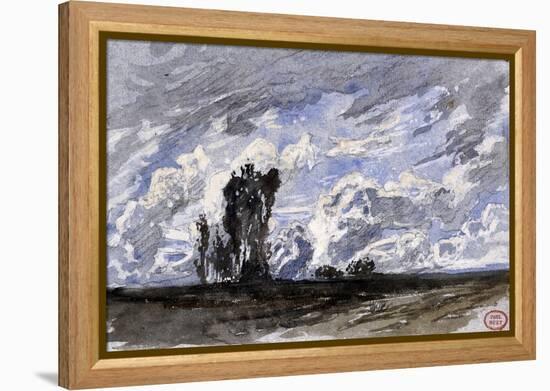 Etude de ciel à Fontenay-aux-Roses-Paul Huet-Framed Premier Image Canvas