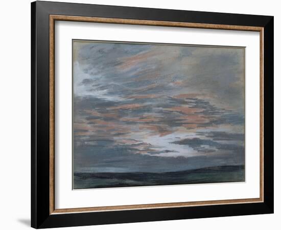 Etude de ciel au soleil couchant, juillet 1849 à Champrosay-Eugene Delacroix-Framed Giclee Print