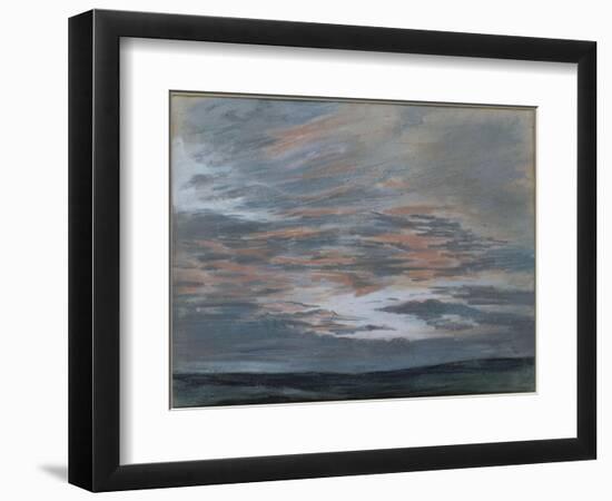 Etude de ciel au soleil couchant, juillet 1849 à Champrosay-Eugene Delacroix-Framed Giclee Print