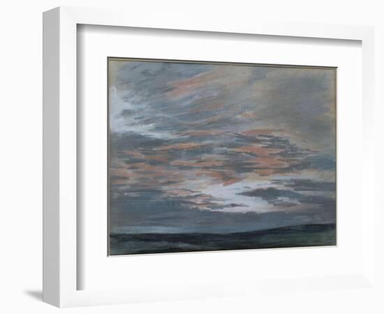 Etude de ciel au soleil couchant, juillet 1849 à Champrosay-Eugene Delacroix-Framed Giclee Print