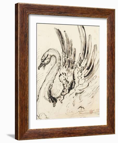 Etude de cygne pour Léda-Gustave Moreau-Framed Giclee Print