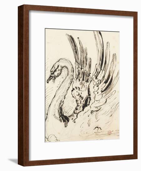 Etude de cygne pour Léda-Gustave Moreau-Framed Giclee Print