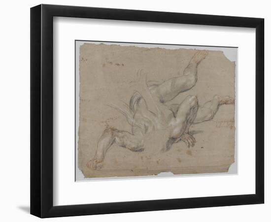 Etude de démon d'après le "saint Michel terrassant le dragon" de Raphaël-Pierre Mignard-Framed Giclee Print
