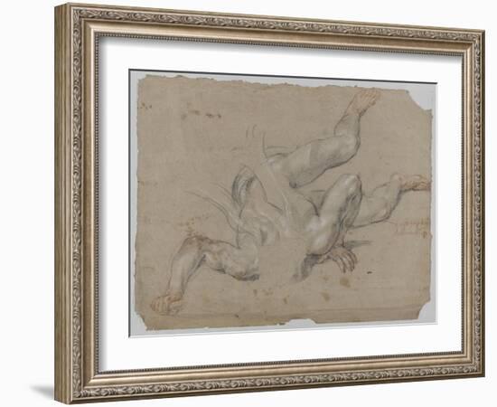 Etude de démon d'après le "saint Michel terrassant le dragon" de Raphaël-Pierre Mignard-Framed Giclee Print