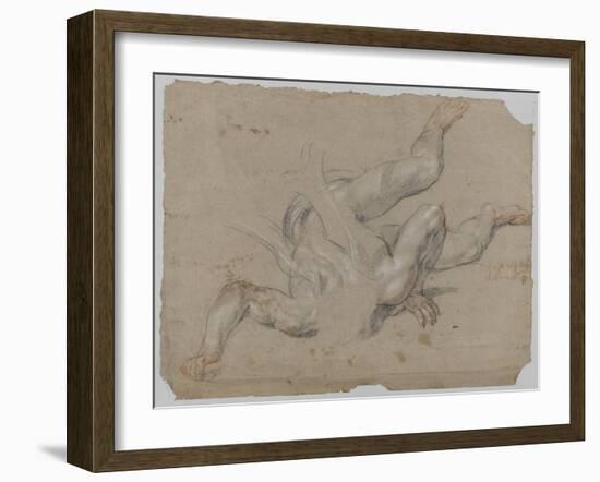 Etude de démon d'après le "saint Michel terrassant le dragon" de Raphaël-Pierre Mignard-Framed Giclee Print