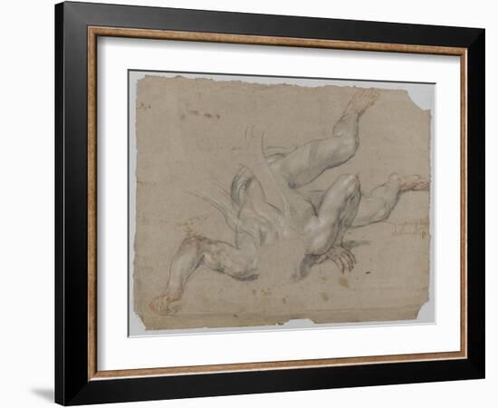 Etude de démon d'après le "saint Michel terrassant le dragon" de Raphaël-Pierre Mignard-Framed Giclee Print