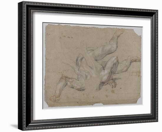 Etude de démon d'après le "saint Michel terrassant le dragon" de Raphaël-Pierre Mignard-Framed Giclee Print