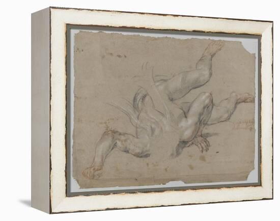 Etude de démon d'après le "saint Michel terrassant le dragon" de Raphaël-Pierre Mignard-Framed Premier Image Canvas