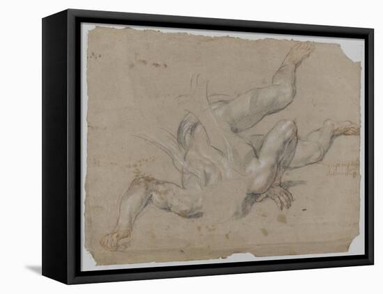 Etude de démon d'après le "saint Michel terrassant le dragon" de Raphaël-Pierre Mignard-Framed Premier Image Canvas