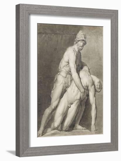 Etude de deux statues antiques-Jean-Baptiste Joseph Wicar-Framed Giclee Print