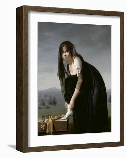 Etude de femme d'aprés nature, dit aussi : Portrait de madame Soustra-Marie Denise Villers-Framed Giclee Print