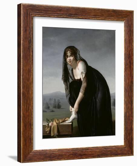 Etude de femme d'aprés nature, dit aussi : Portrait de madame Soustra-Marie Denise Villers-Framed Giclee Print