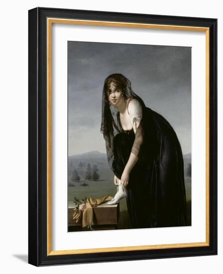 Etude de femme d'aprés nature, dit aussi : Portrait de madame Soustra-Marie Denise Villers-Framed Giclee Print