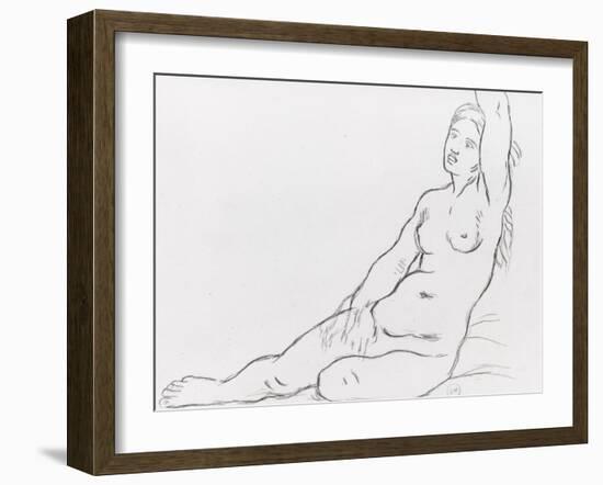 Etude de femme nue assise-Gustave Moreau-Framed Giclee Print